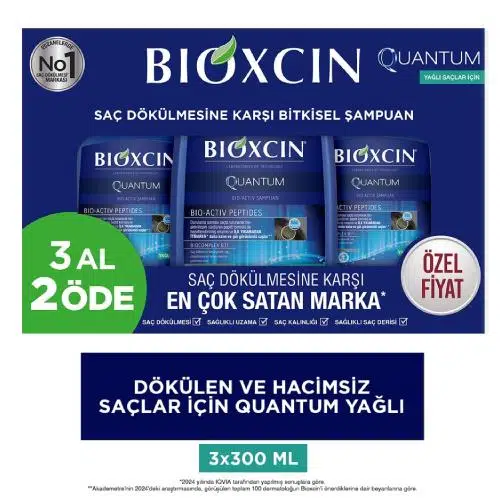 Bioxcin Quantum Yağlı Saçlar İçin 3 Al 2 Öde Şampuan