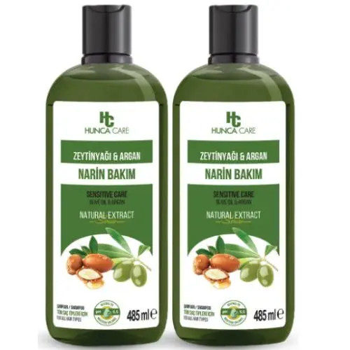 Hunca Care Argan Ve Zeytinyağlı Şampuan Dökülme Karşıtı Besleyici Ve Onarıcı 2 X 485 Ml