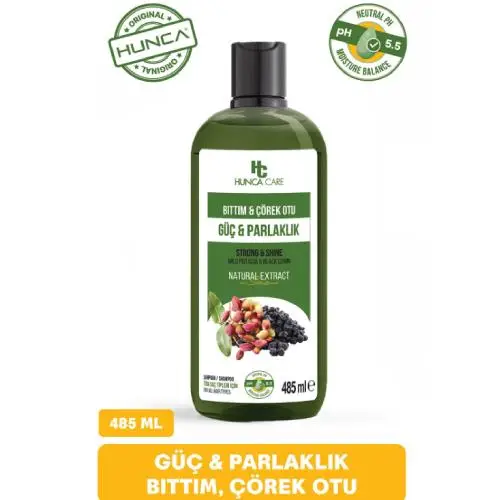 Hunca Care Bıttım Ve Çörek Otlu Bitkisel Şampuan Saç Beslemeye Yardımcı 485 Ml
