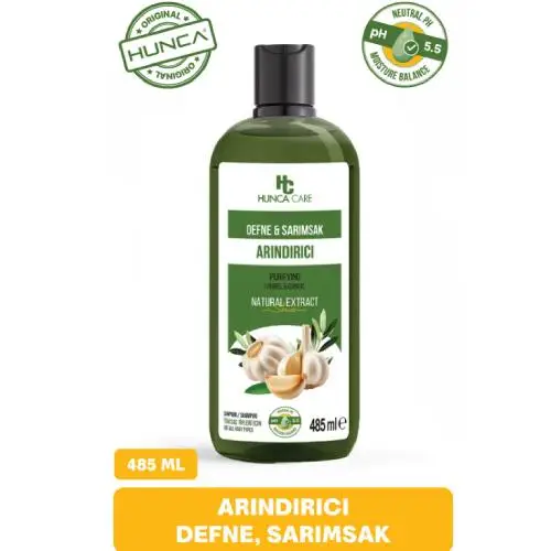 Hunca Care Defne Ve Sarımsaklı Şampuan Saç Dökülmesine Karşı Yardımcı 485 Ml