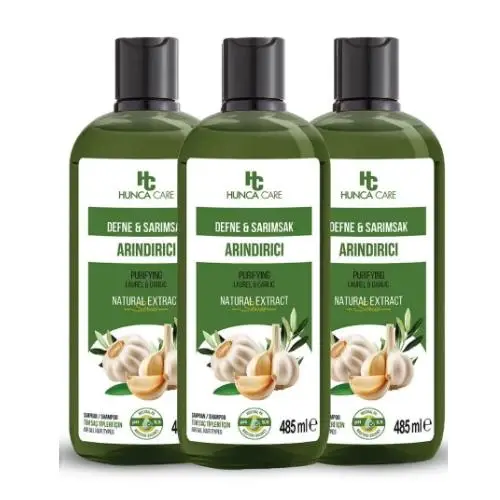 Hunca Care Defne Ve Sarımsaklı Şampuan Saç Dökülmesine Karşı Yardımcı 3 X 485 Ml