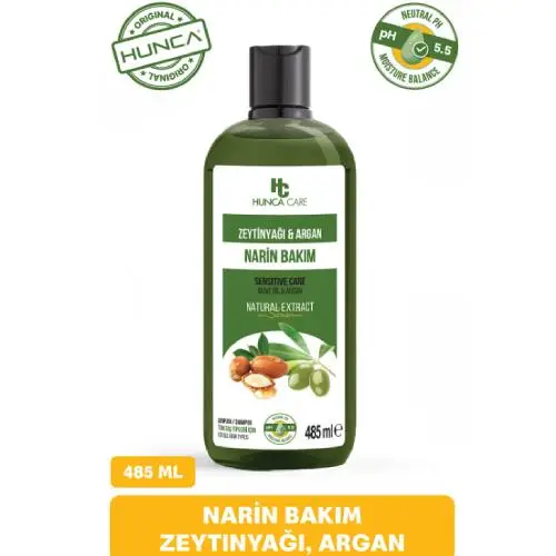 Hunca Care Argan Ve Zeytinyağlı Şampuan Dökülme Karşıtı Besleyici Ve Onarıcı 485 Ml